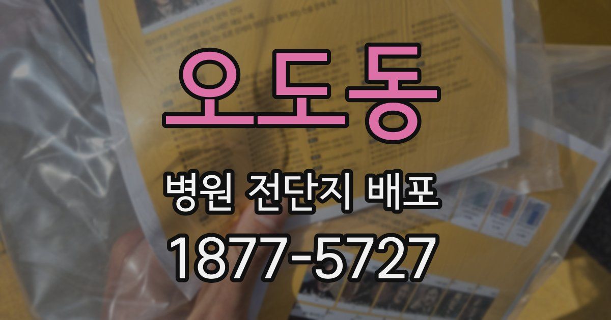 오도동 병원 전단지 배포