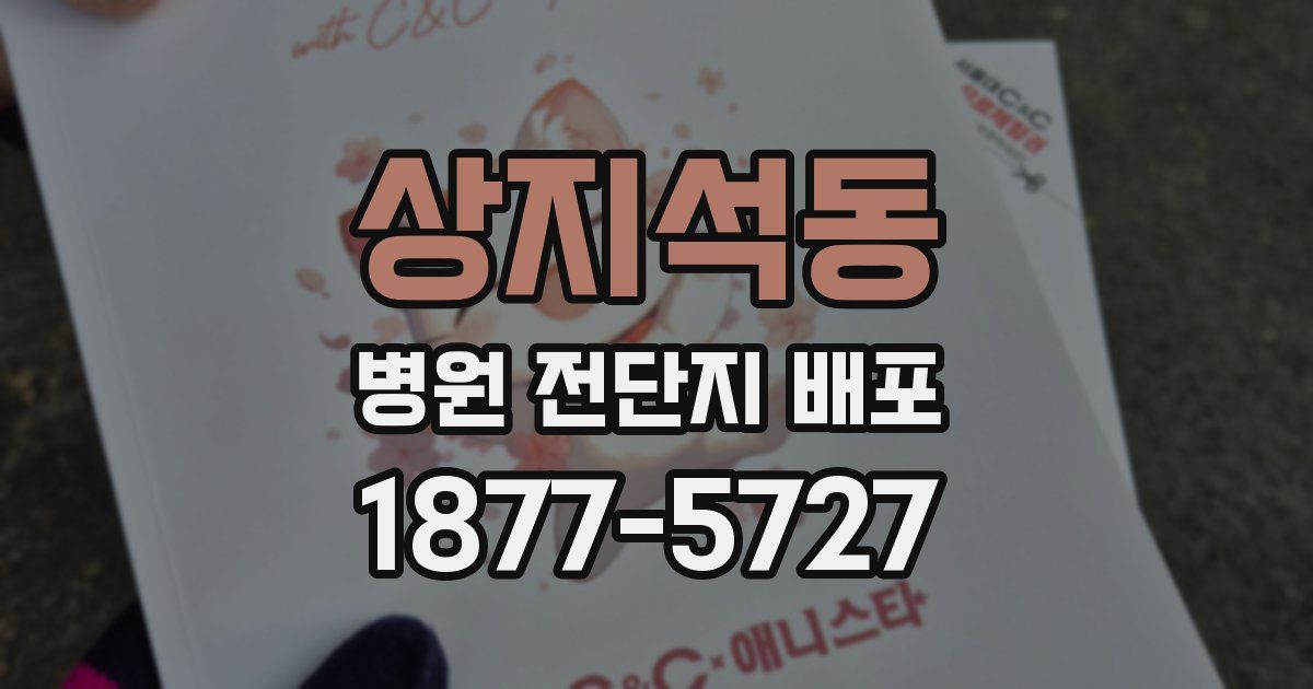 상지석동 병원 전단지 배포