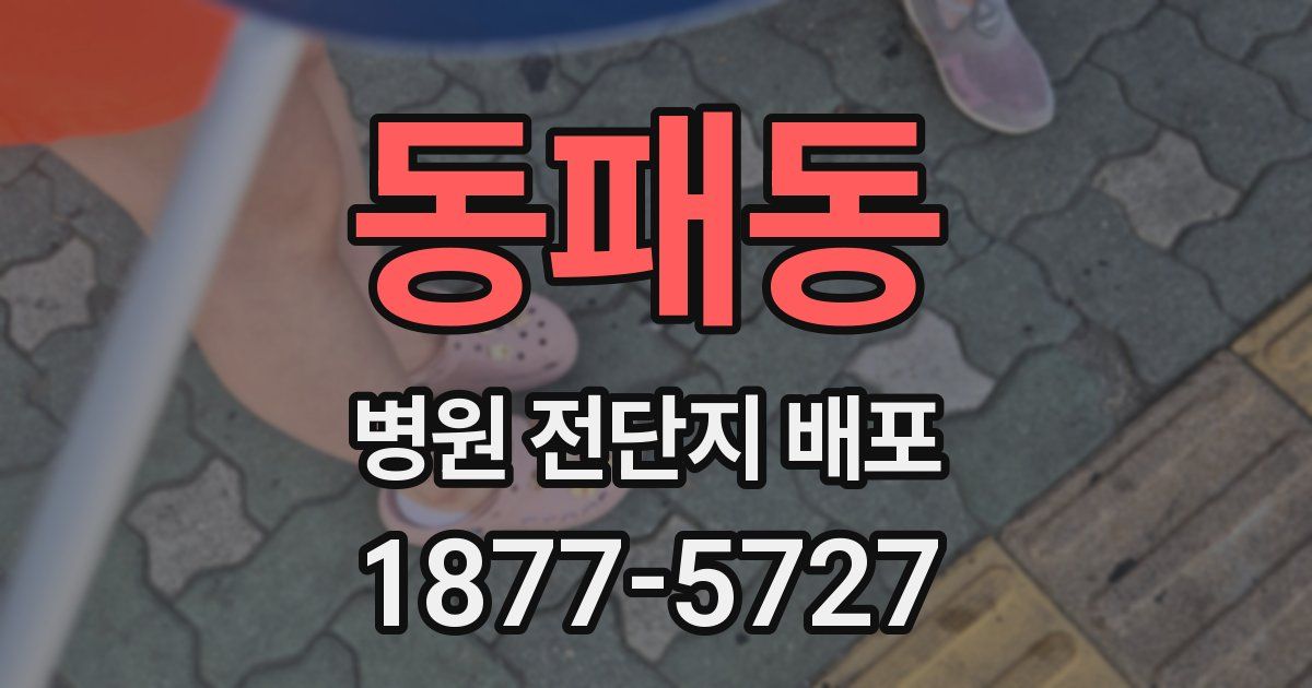 동패동 병원 전단지 배포