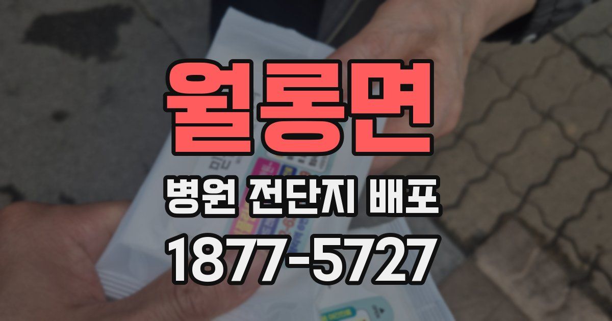 월롱면 병원 전단지 배포