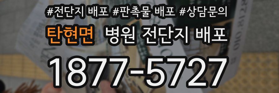 탄현면 병원 전단지 배포