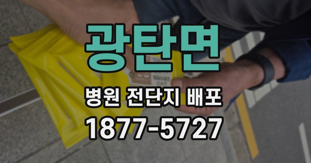 광탄면 병원 전단지 배포