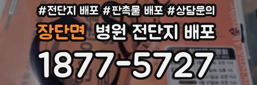 장단면 병원 전단지 배포