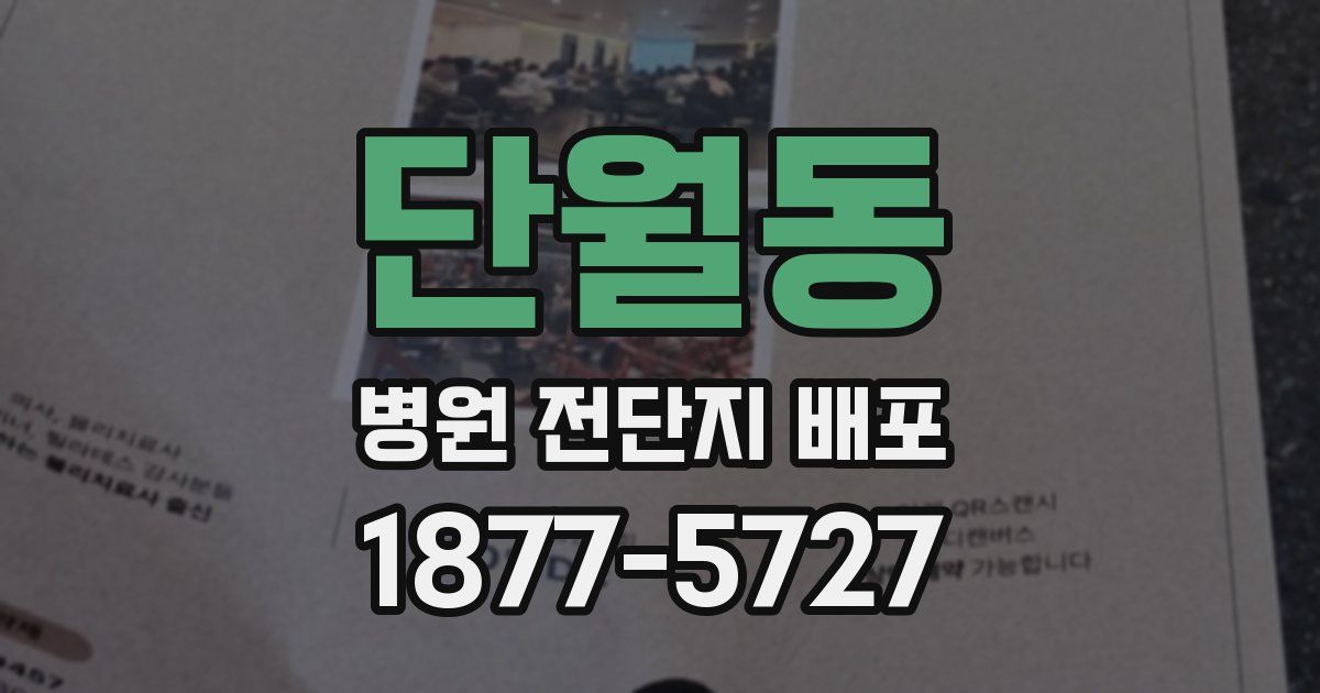 단월동 병원 전단지 배포