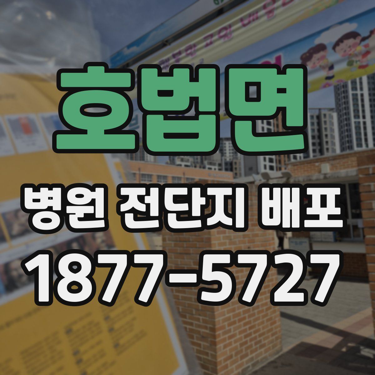 호법면 병원 전단지 배포