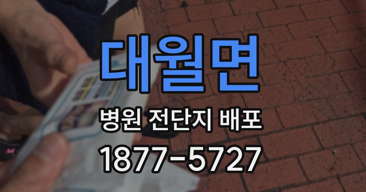 대월면 병원 전단지 배포