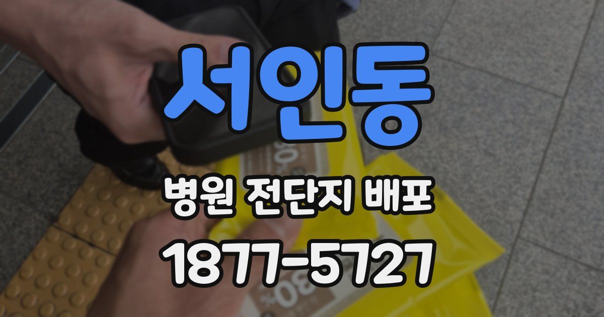 서인동 병원 전단지 배포