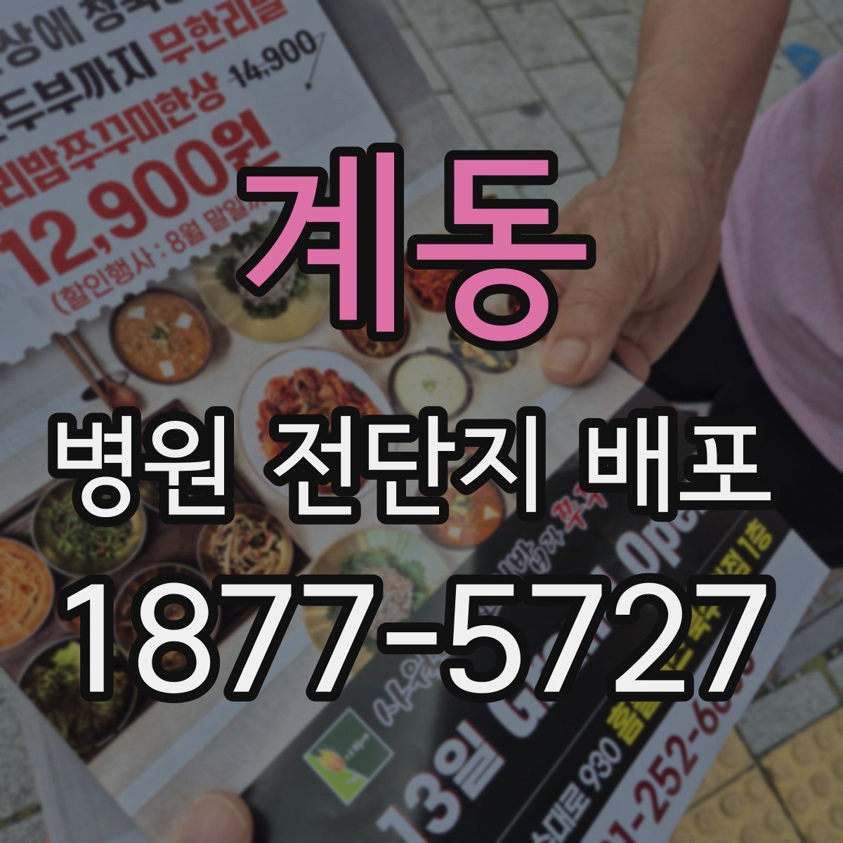 계동 병원 전단지 배포