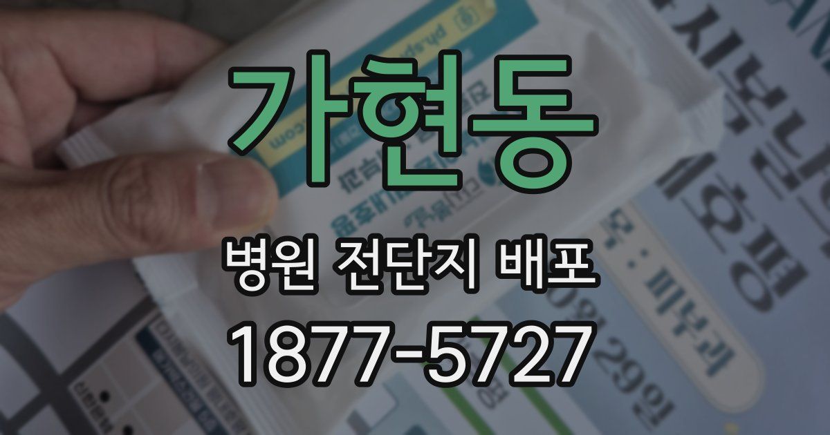 가현동 병원 전단지 배포