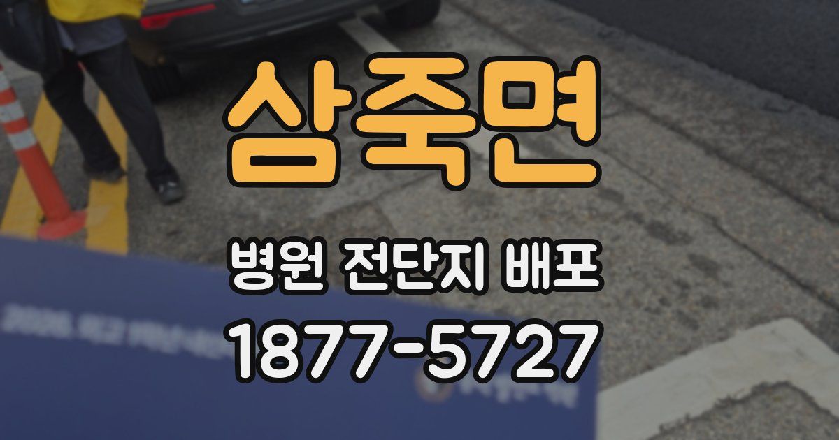 삼죽면 병원 전단지 배포