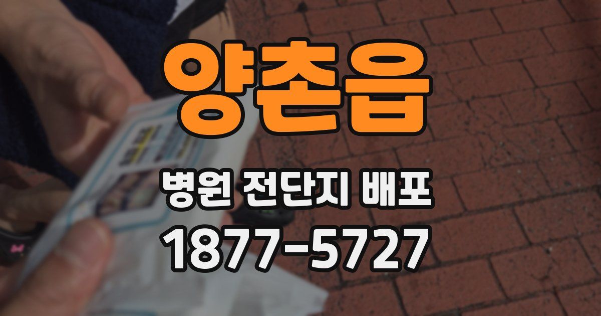 양촌읍 병원 전단지 배포