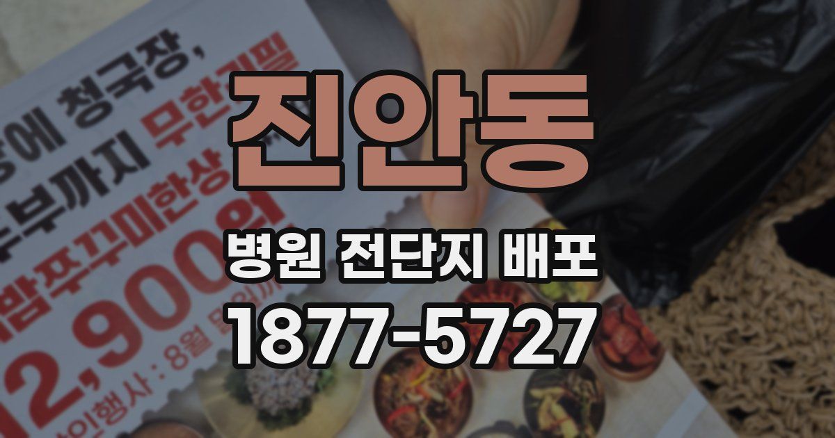진안동 병원 전단지 배포
