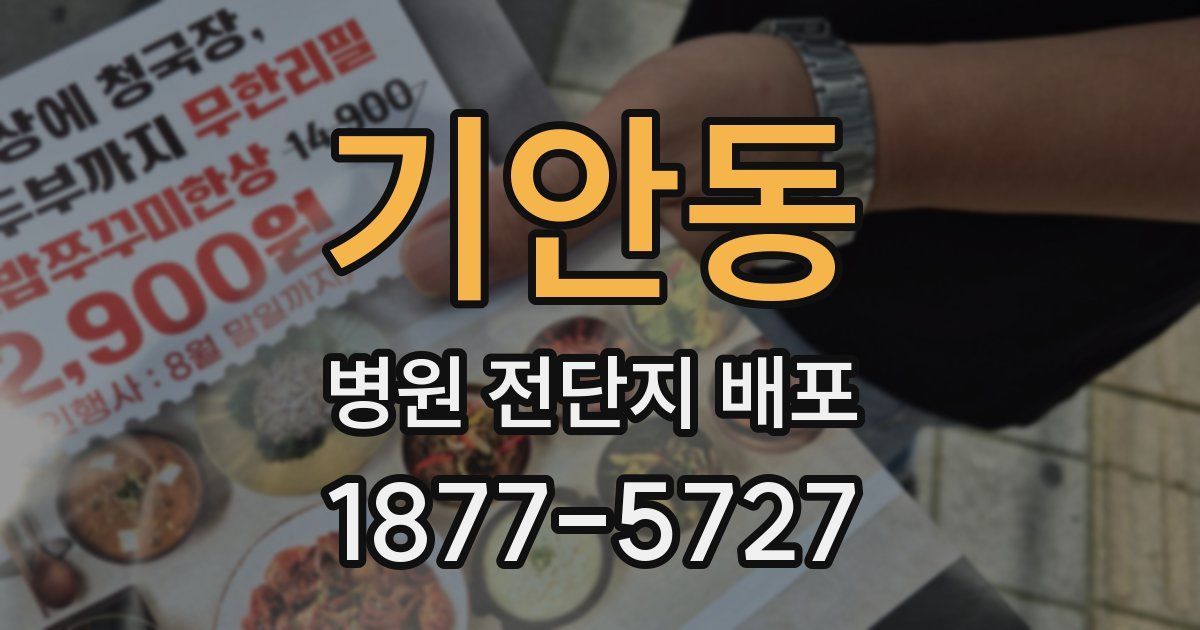 기안동 병원 전단지 배포