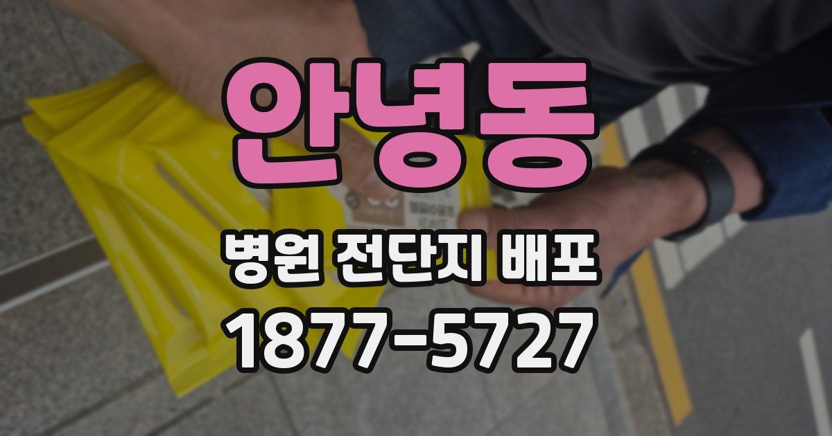 안녕동 병원 전단지 배포
