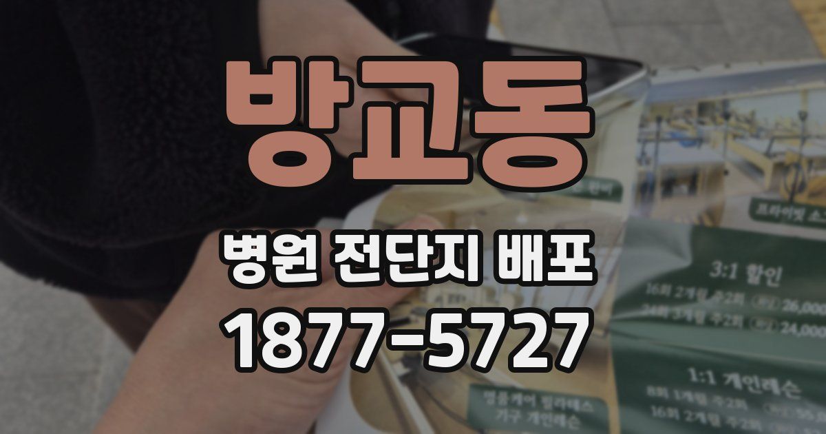 방교동 병원 전단지 배포
