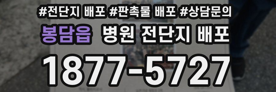 봉담읍 병원 전단지 배포