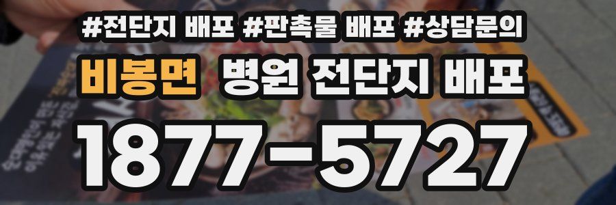 비봉면 병원 전단지 배포