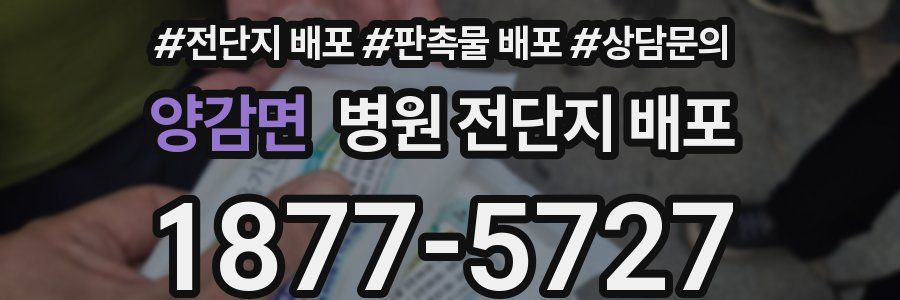 양감면 병원 전단지 배포