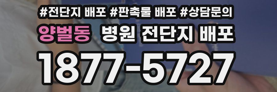 양벌동 병원 전단지 배포