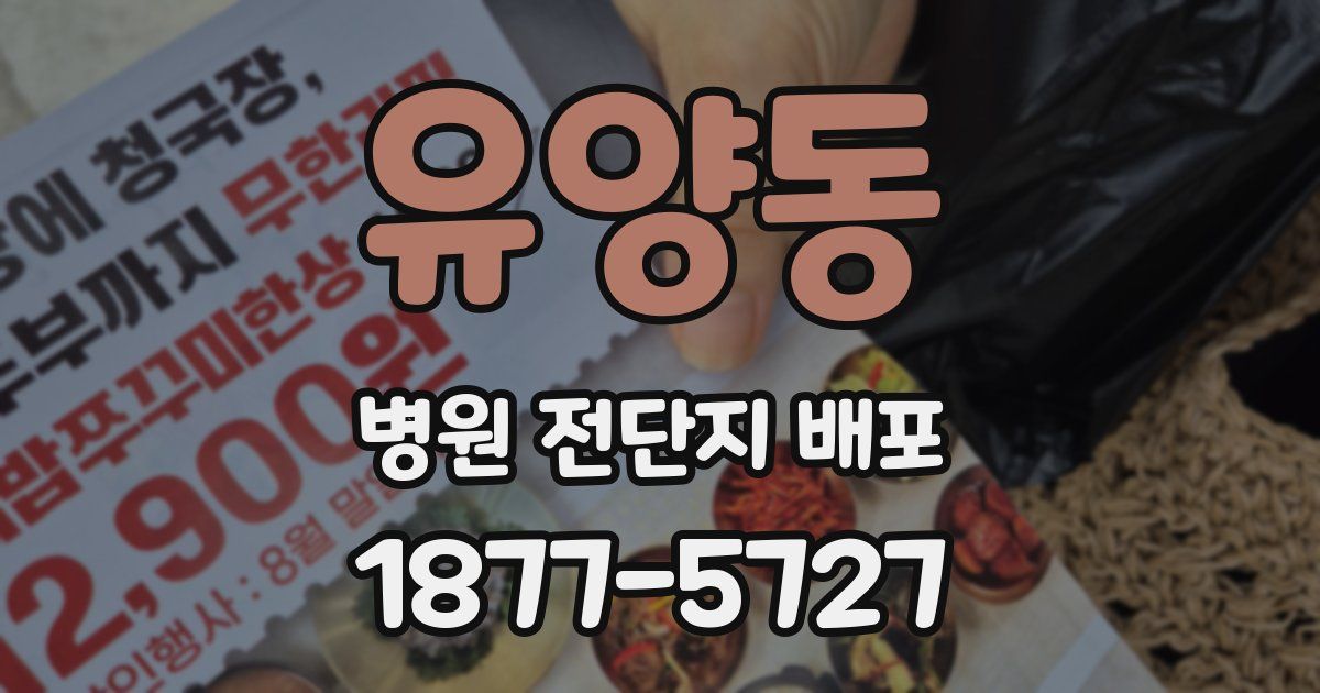 유양동 병원 전단지 배포