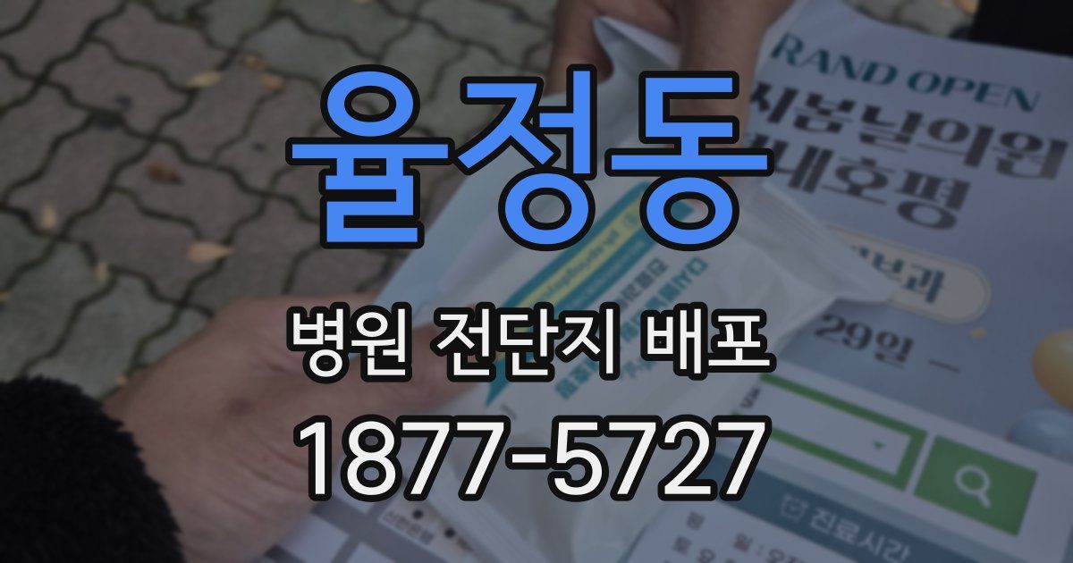 율정동 병원 전단지 배포