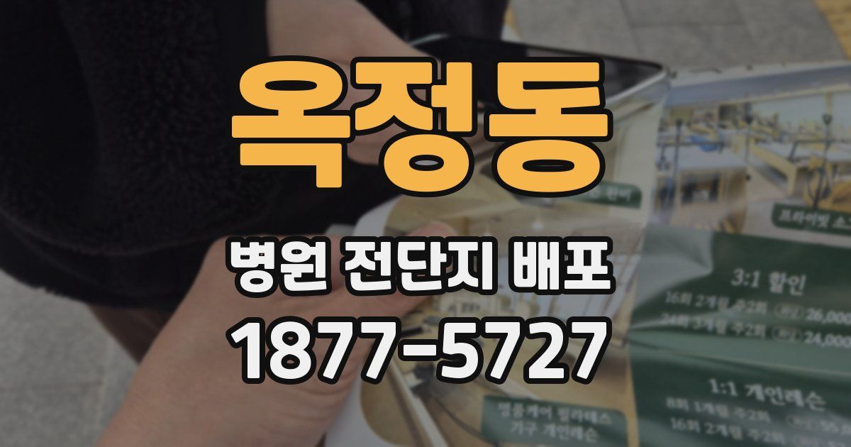 옥정동 병원 전단지 배포