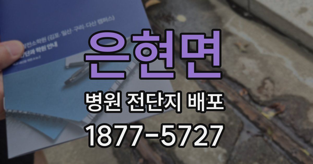 은현면 병원 전단지 배포