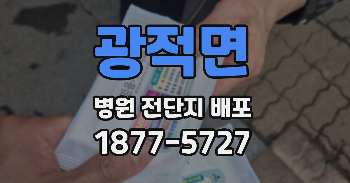 광적면 병원 전단지 배포