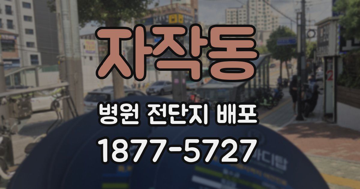 자작동 병원 전단지 배포