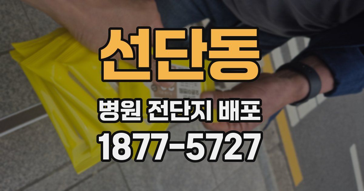 선단동 병원 전단지 배포
