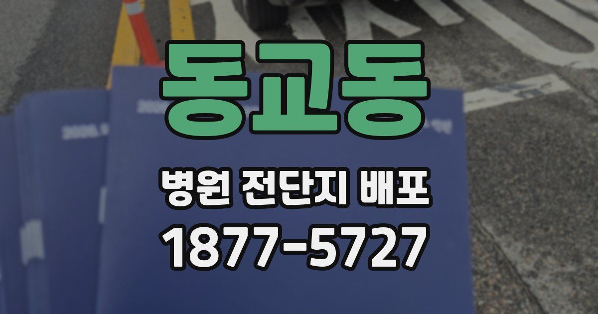 동교동 병원 전단지 배포