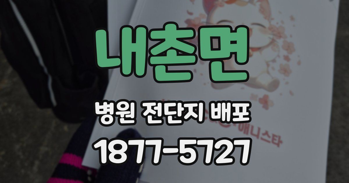 내촌면 병원 전단지 배포