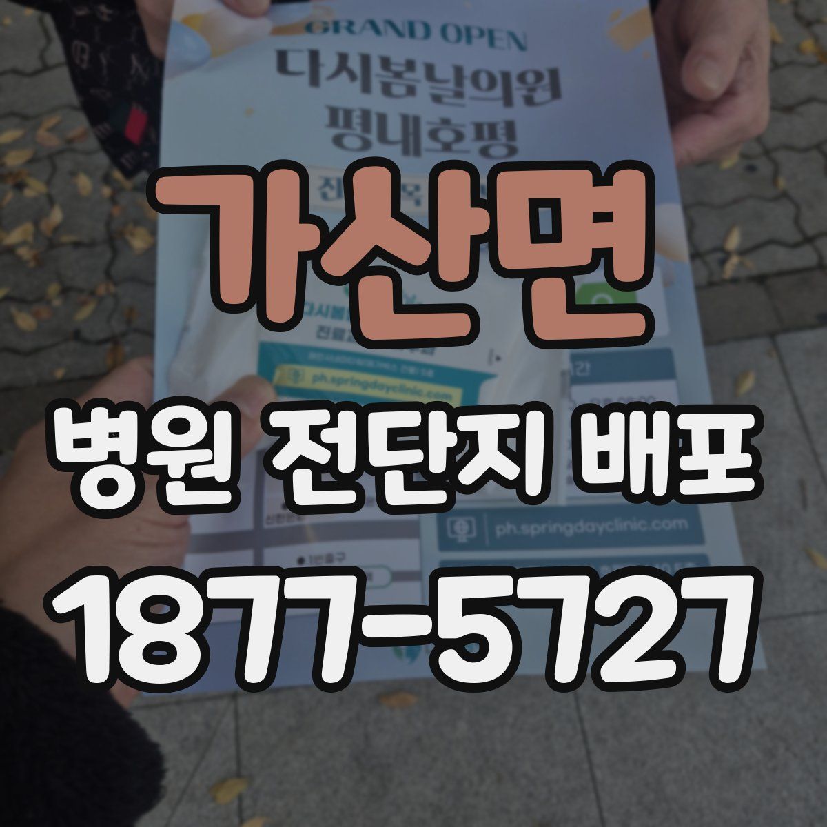 가산면 병원 전단지 배포