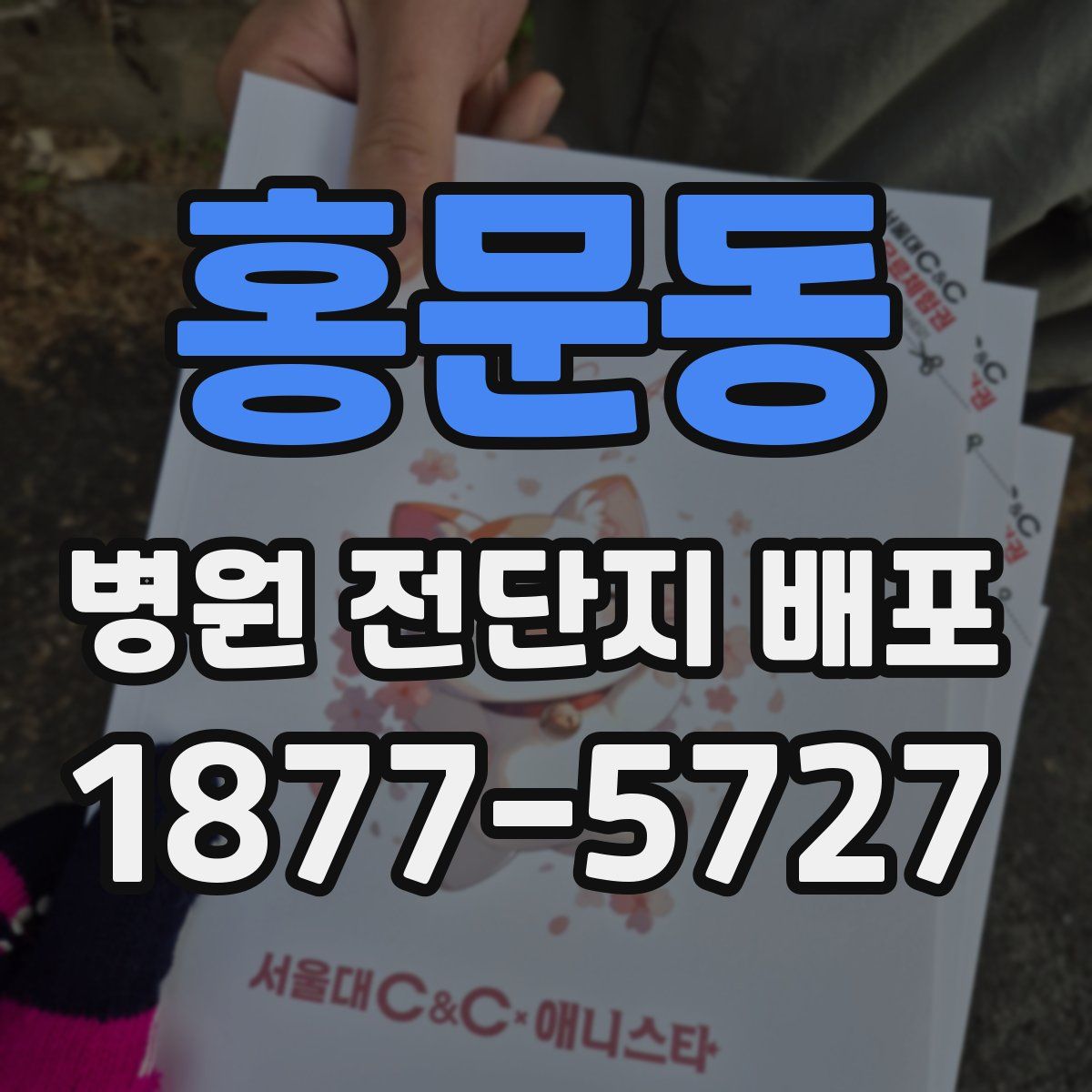 홍문동 병원 전단지 배포