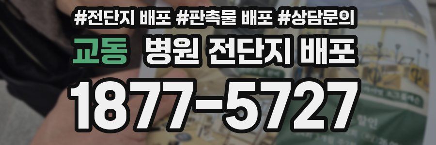 교동 병원 전단지 배포