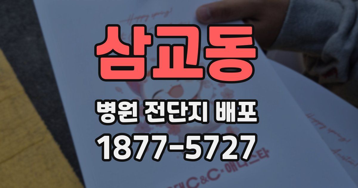 삼교동 병원 전단지 배포