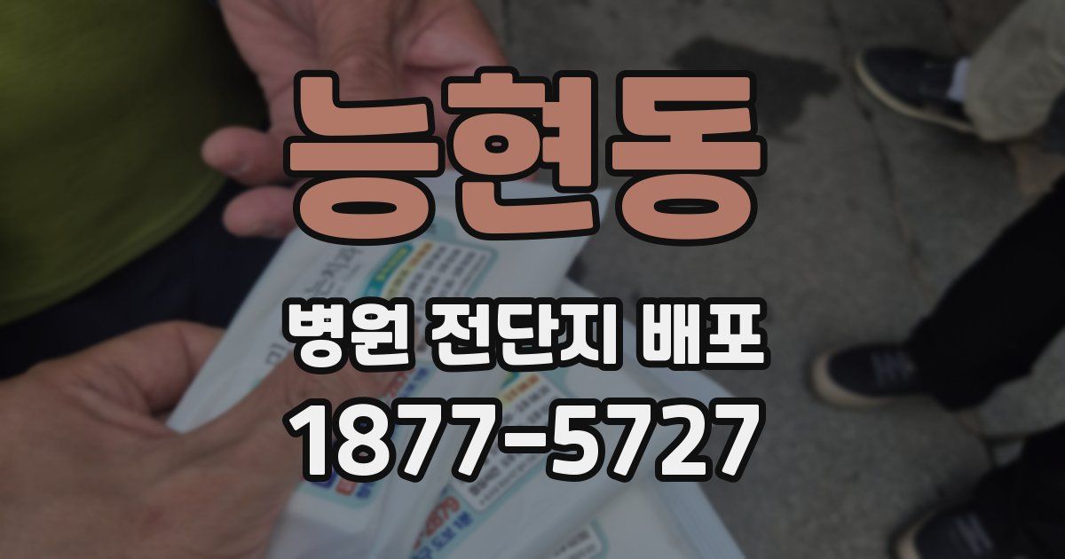 능현동 병원 전단지 배포