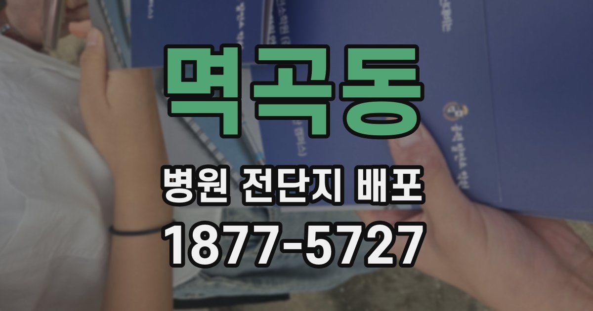 멱곡동 병원 전단지 배포
