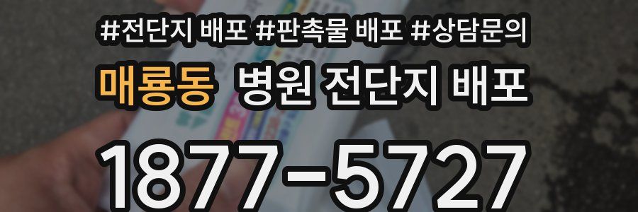 매룡동 병원 전단지 배포