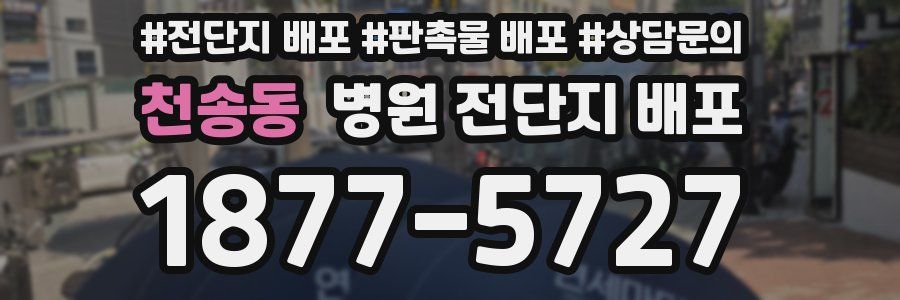 천송동 병원 전단지 배포