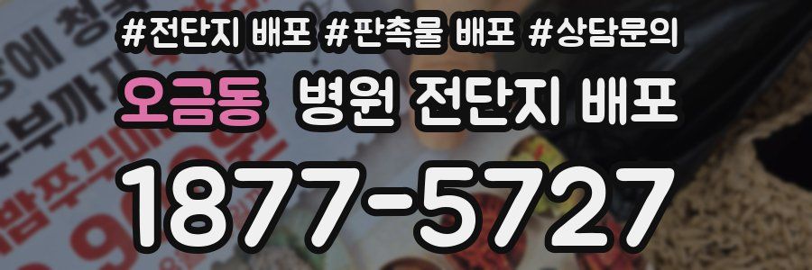 오금동 병원 전단지 배포