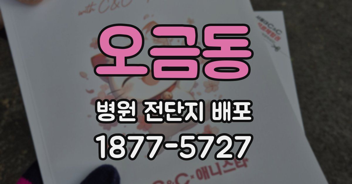 오금동 병원 전단지 배포