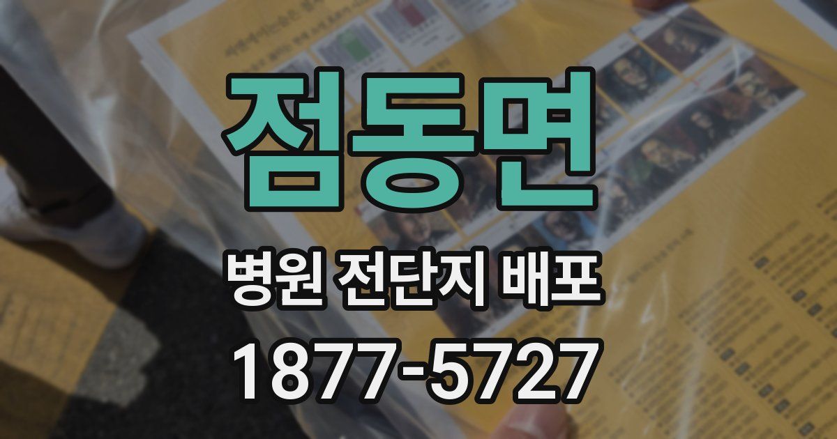 점동면 병원 전단지 배포