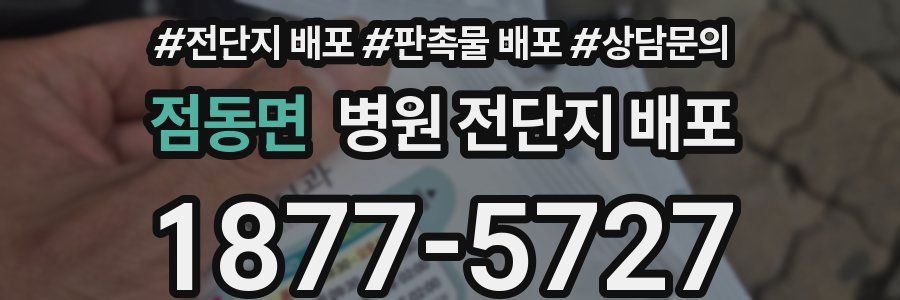점동면 병원 전단지 배포