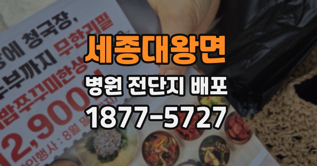 세종대왕면 병원 전단지 배포