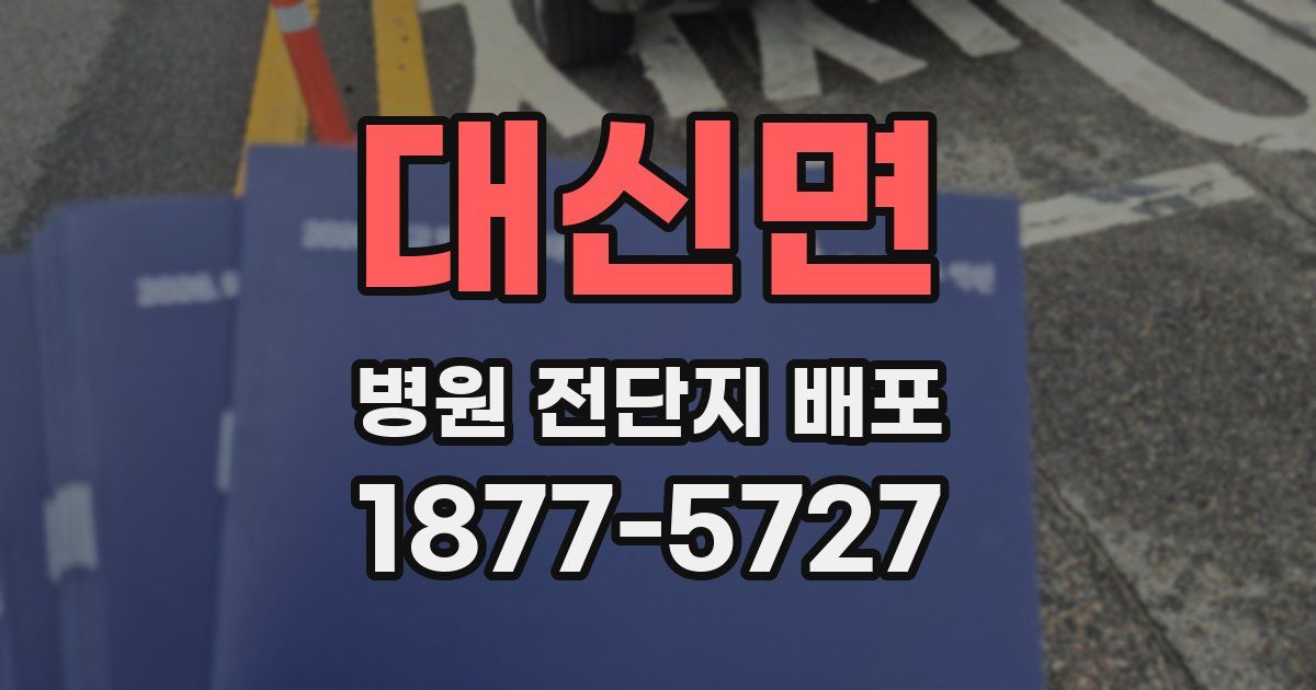 대신면 병원 전단지 배포
