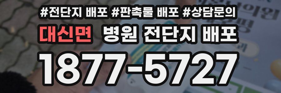 대신면 병원 전단지 배포