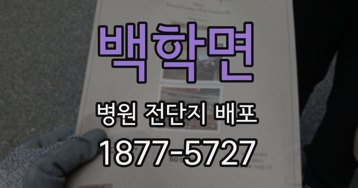 백학면 병원 전단지 배포
