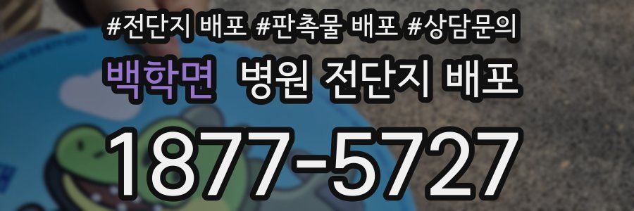 백학면 병원 전단지 배포
