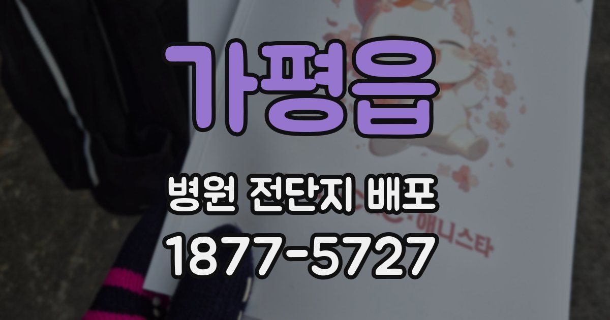 가평읍 병원 전단지 배포